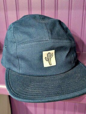 Navy blue cactus 5 panel hat #cactus #skater